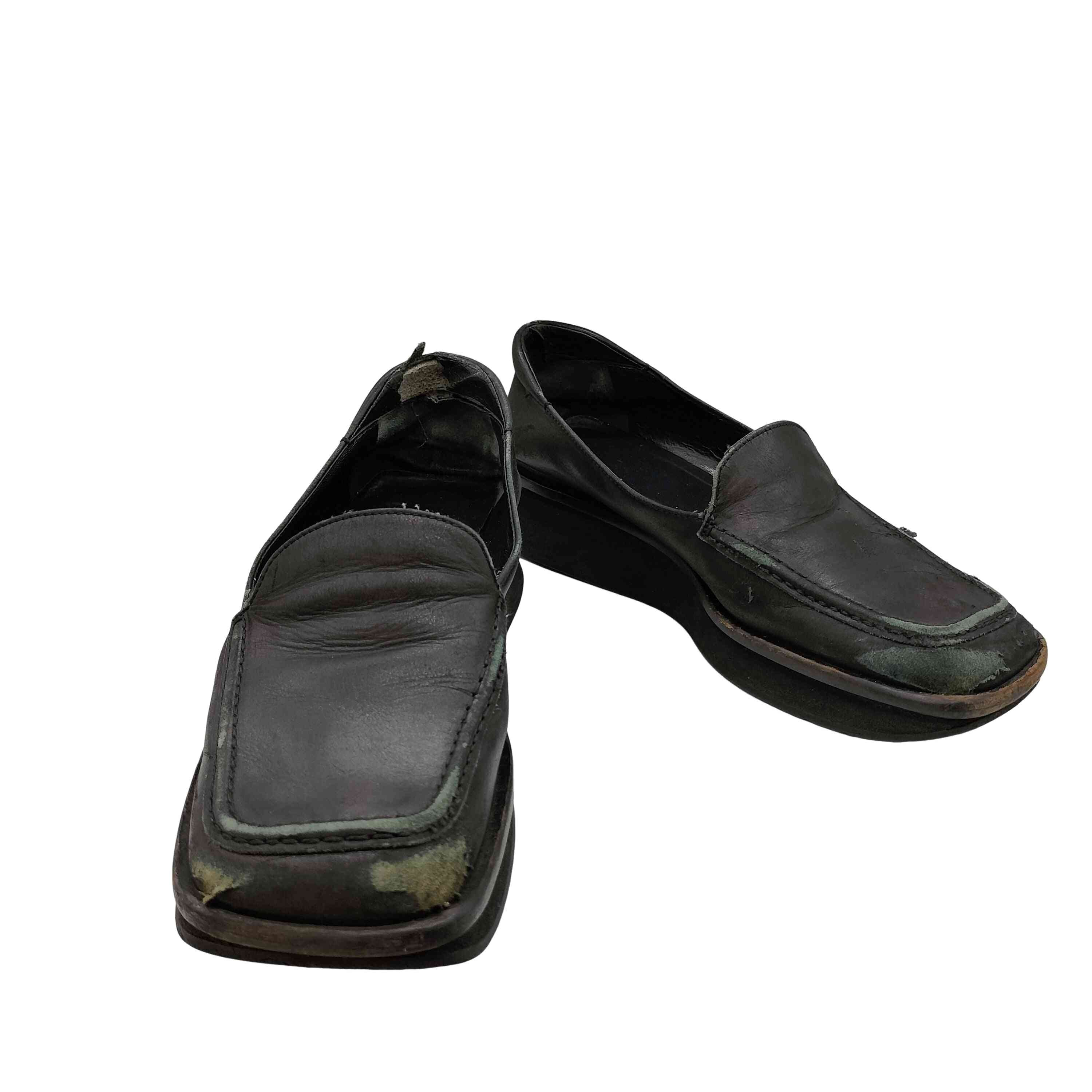 スクエアトゥ チャンキーローファー【1138222131529】