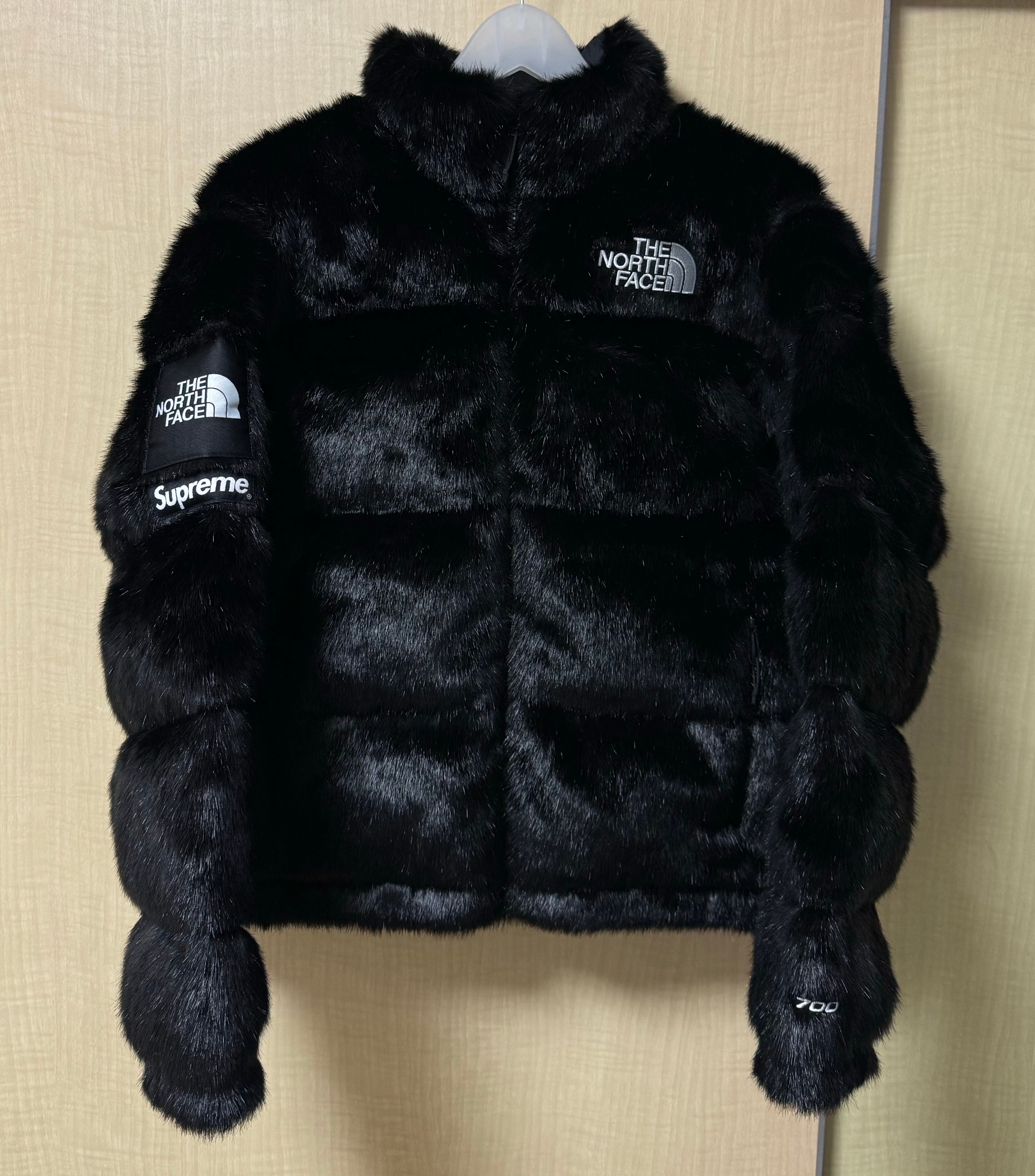 Supreme x The North Face Faux Fur Nuptse Jacket "Black"