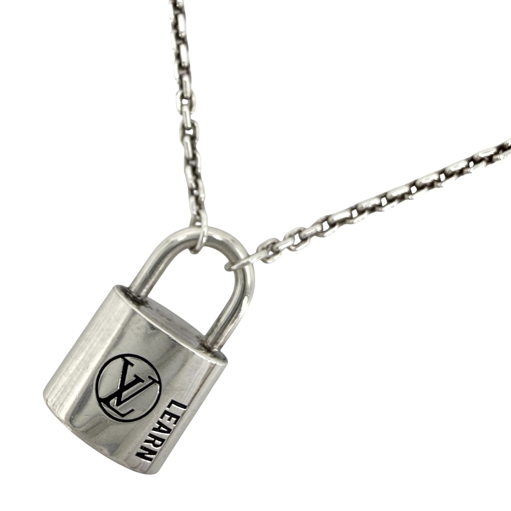 LOUIS VUITTON ルイヴィトン ネックレス ロックイット ラーン アクセサリー アジャスター付き ジュエリー Ag925 メンズ レディース シルバー925    ユニセックス 約13.5g【中古品】