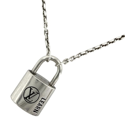 LOUIS VUITTON ルイヴィトン ネックレス ロックイット ラーン アクセサリー アジャスター付き ジュエリー Ag925 メンズ レディース シルバー925 ユニセックス 約13.5g【中古品】