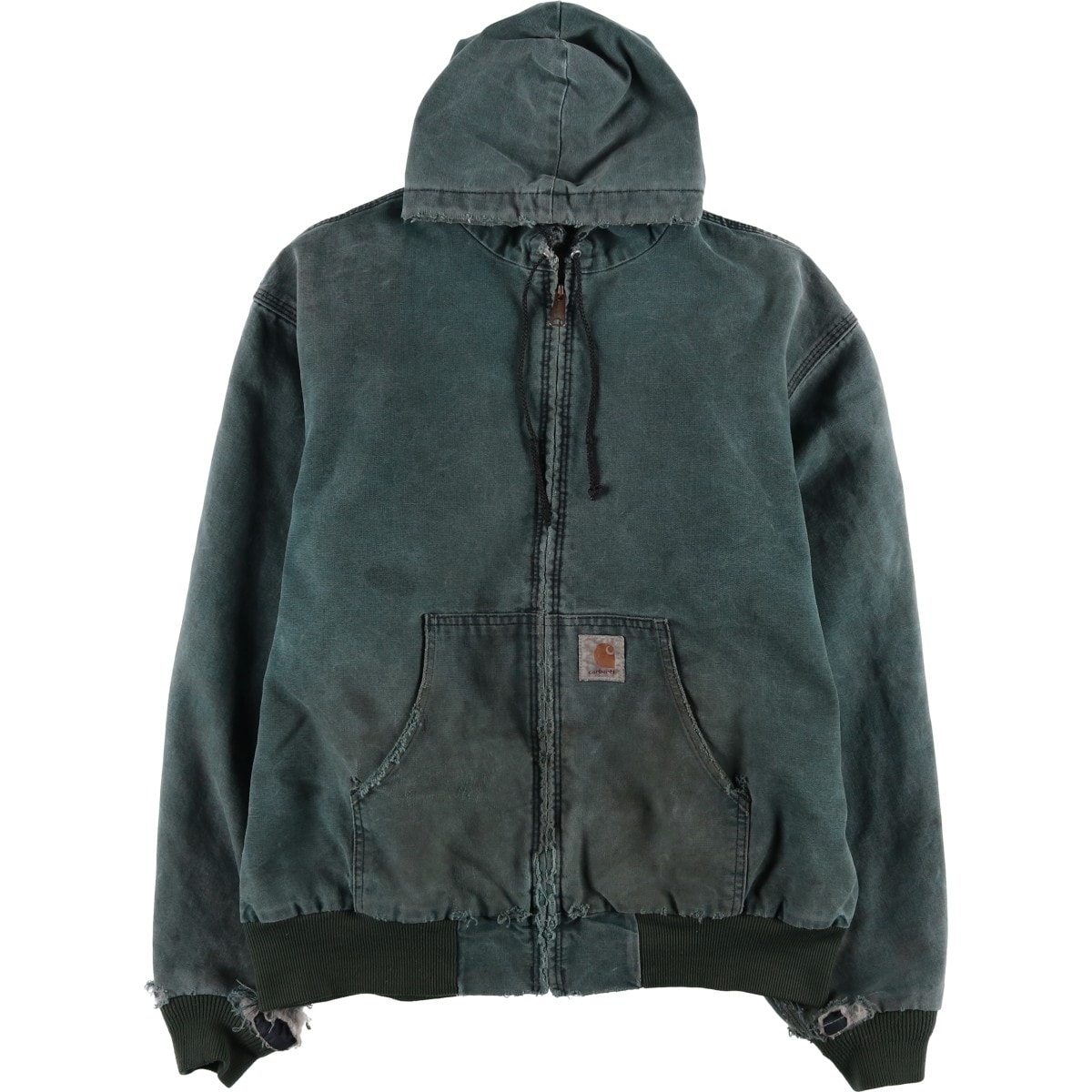 古着 80~90年代 カーハート Carhartt アクティブジャケット 中綿入り ダックフルジップパーカー USA製 メンズXL相当/eaa613324