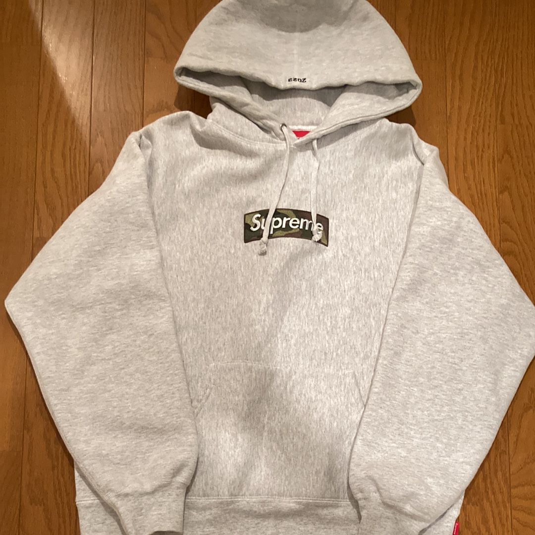 Supreme Box Logo Hooded Sweatshirt "Ash Grey" (23FW)