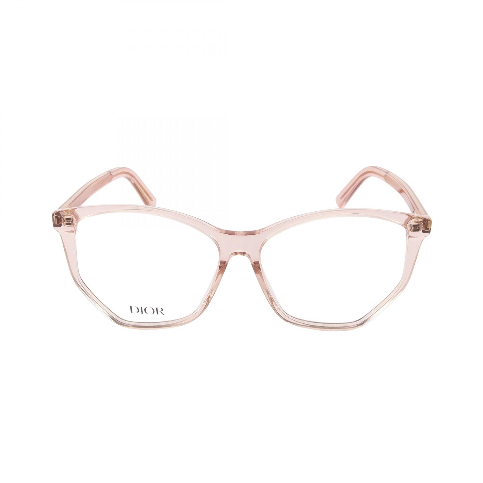 ディオール Dior DiorSpiritO 度なし メガネ 衣料品 プラスチック レディース ピンク系 【中古】