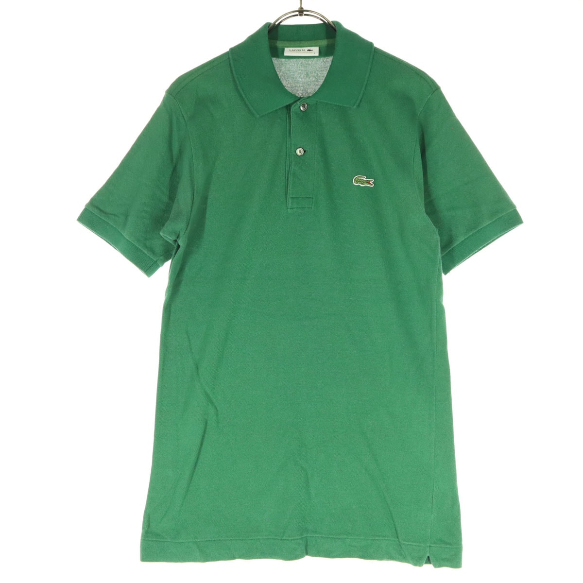 LACOSTE ラコステ コットン ワッペンロゴ 半袖 ポロシャツ 2 グリーン