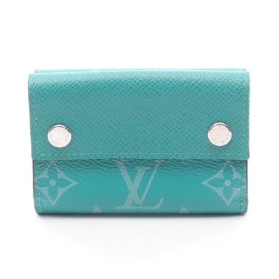 ルイ・ヴィトン LOUIS VUITTON ディスカバリー コンパクトウォレット 三つ折り財布 財布 レザー PVC タイガラマ メンズ グリーン系 ヴェール M67626 【中古】