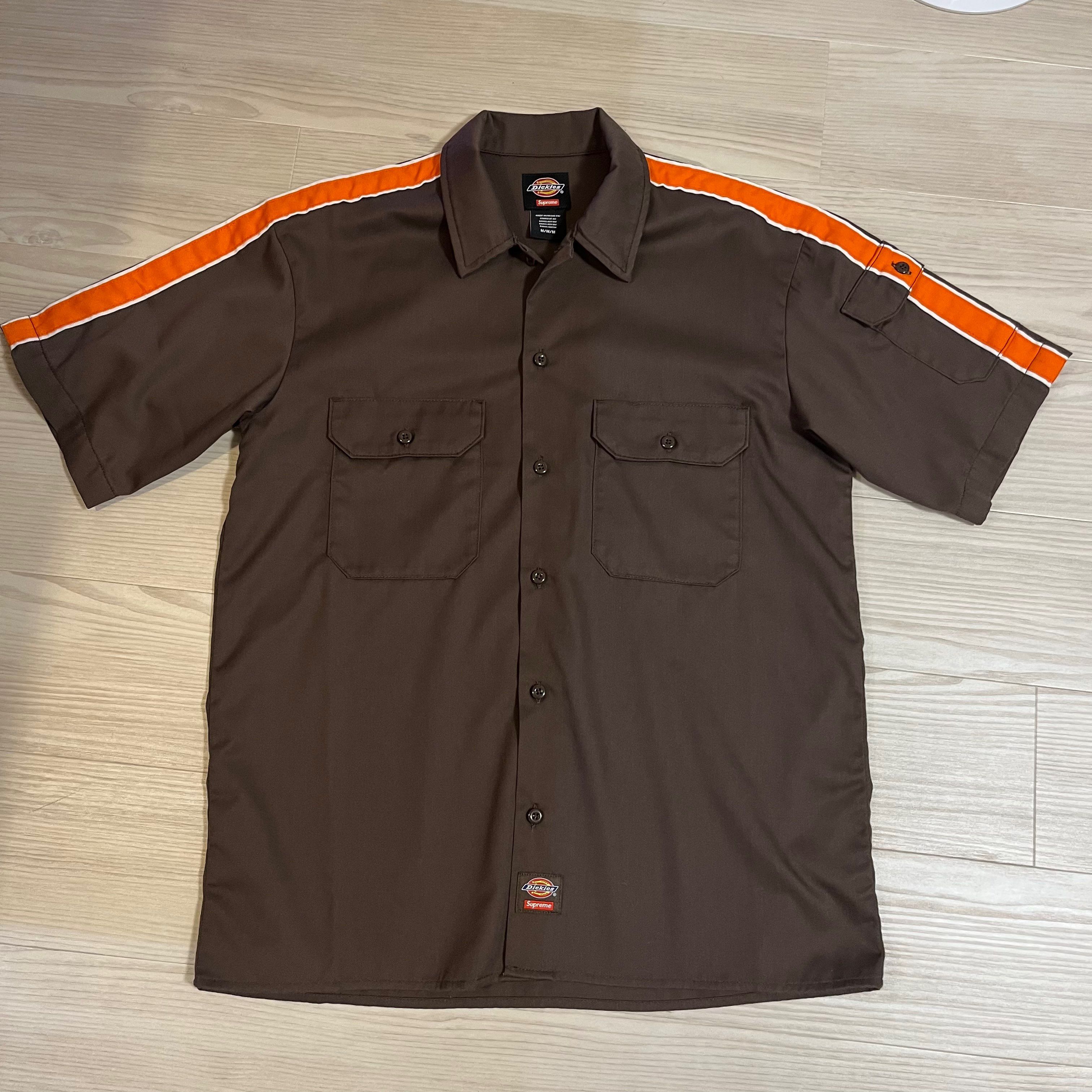 Supreme x Dickies Stripe S/S Work Shirt "Brown"