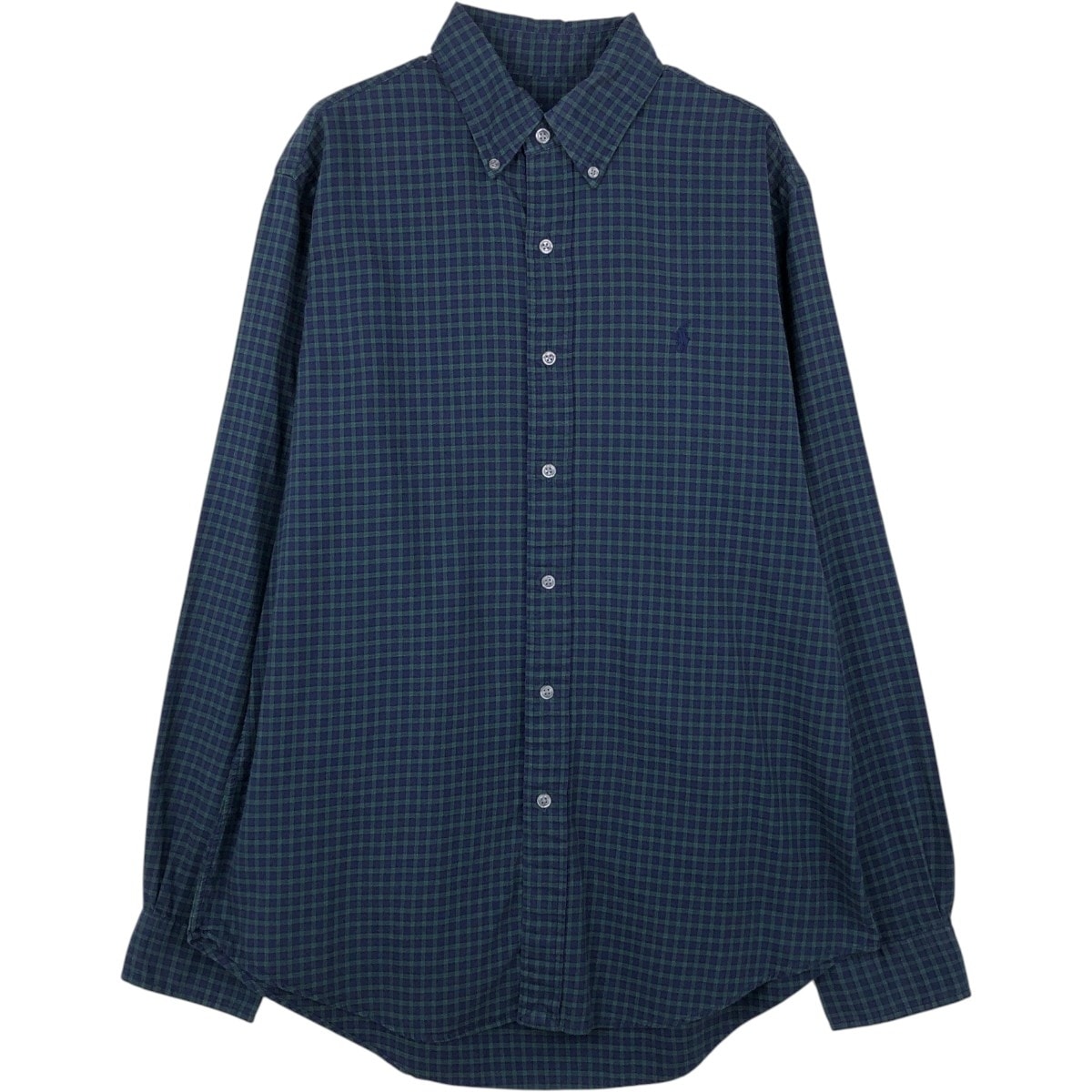 古着 ラルフローレン Ralph Lauren ブラックウォッチチェック 長袖 ボタンダウンチェックシャツ メンズM相当/eaa663240