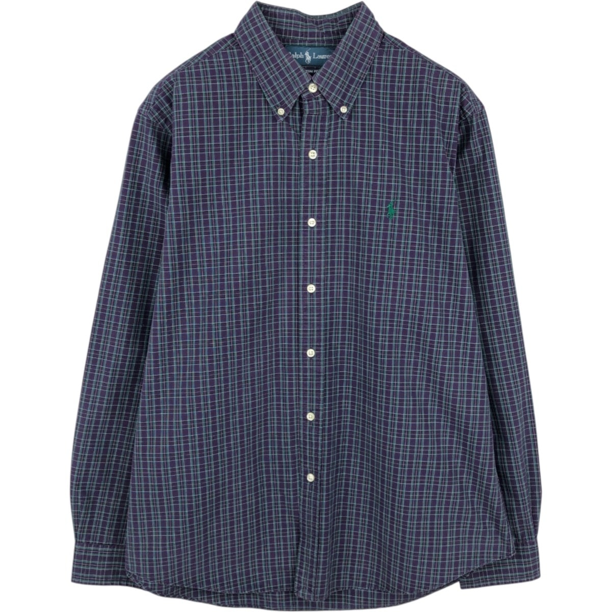 古着 ラルフローレン Ralph Lauren CUSTOM FIT 長袖 ボタンダウンチェックシャツ メンズL相当/eaa677950