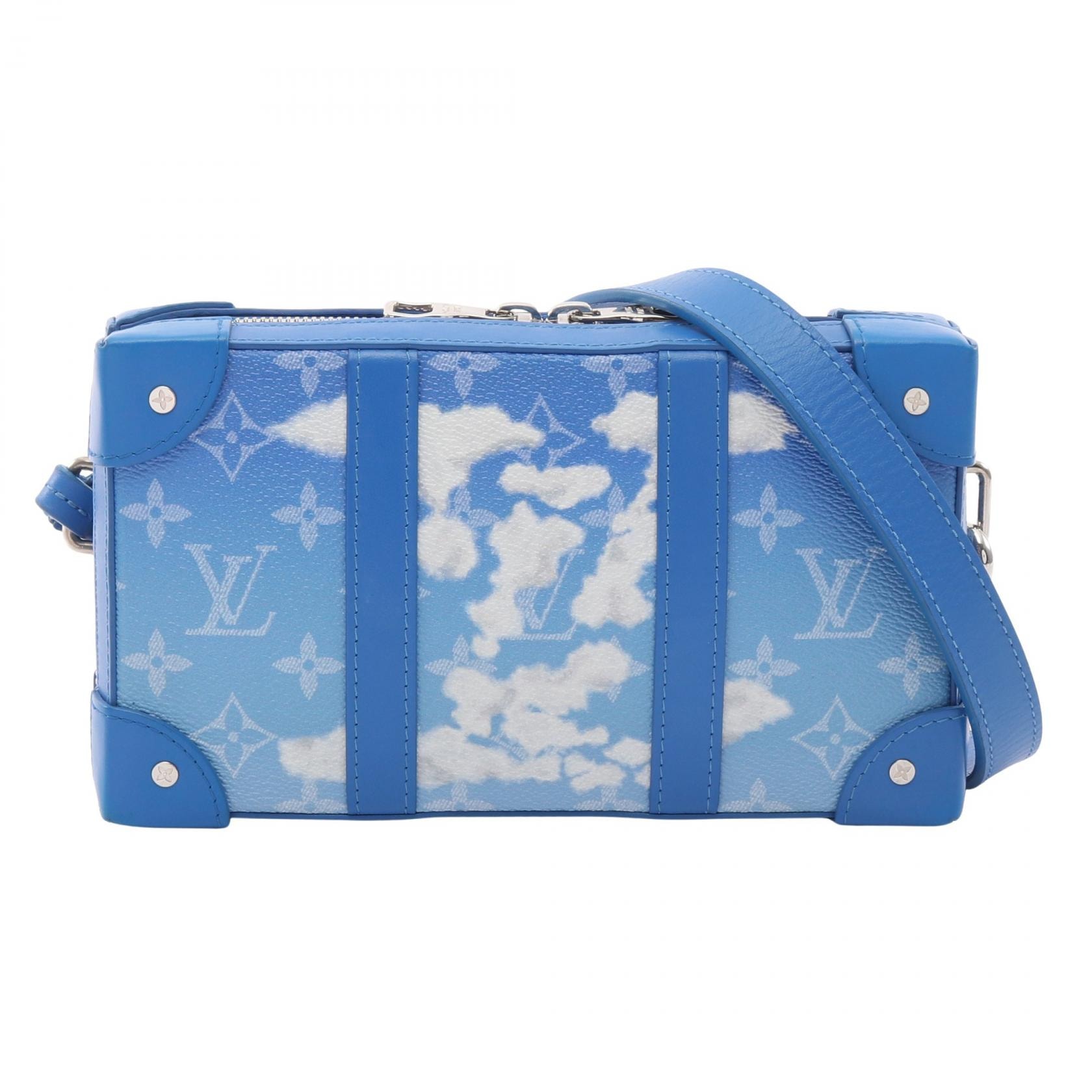 ルイ・ヴィトン LOUIS VUITTON ソフトトランク ウォレット モノグラムクラウズ ショルダーバッグ バッグ PVCコーティングキャンバス レザー メンズ ブルー系 / ホワイト系 M45432 【中古】
