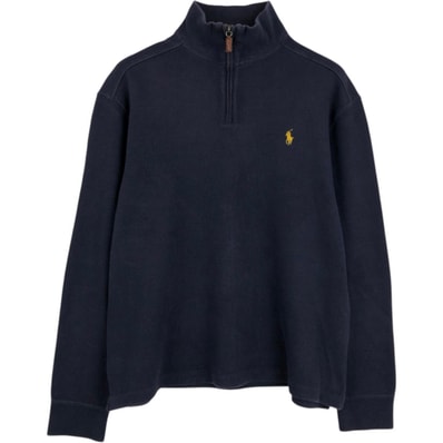 古着 ラルフローレン Ralph Lauren POLO by Ralph Lauren ハーフジップスウェットシャツ トレーナー メンズM相当/eaa676270