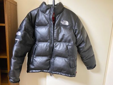 Supreme x The North Face Leather Nuptse Jacket "Black"