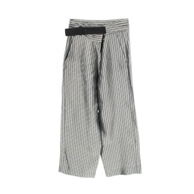 ジョルジオアルマーニ GIORGIO ARMANI 総柄 ベルト付き パンツ 衣料品 ボトムス ポリエステル メンズ グレー系 / ブラック系 【中古】