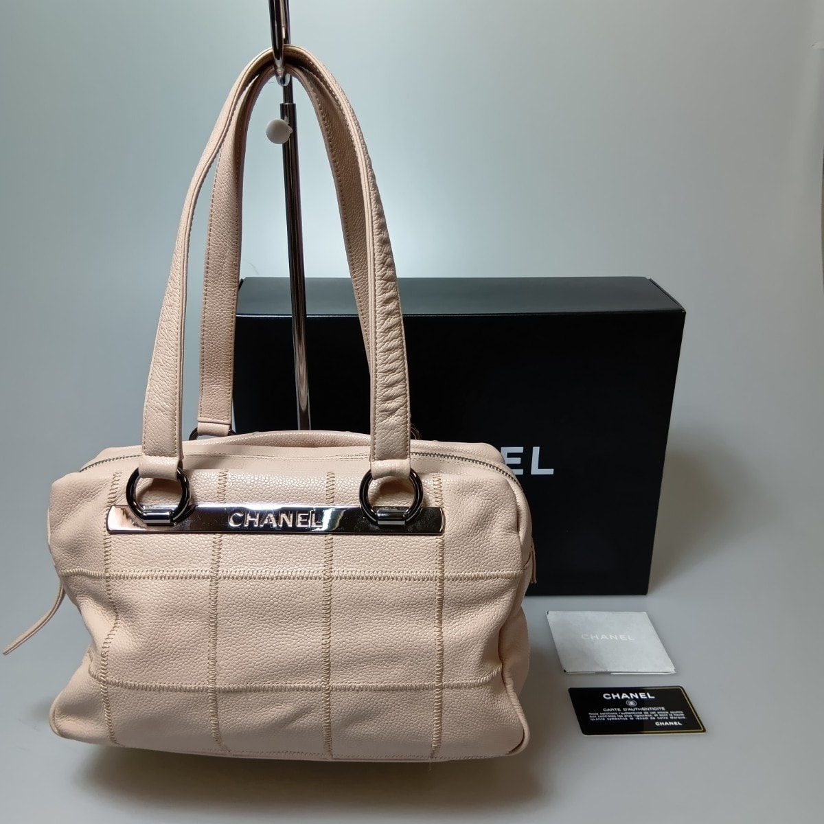 ◎◎CHANEL シャネル チョコバー ショルダーバッグ ピンク ギャランティーカード付