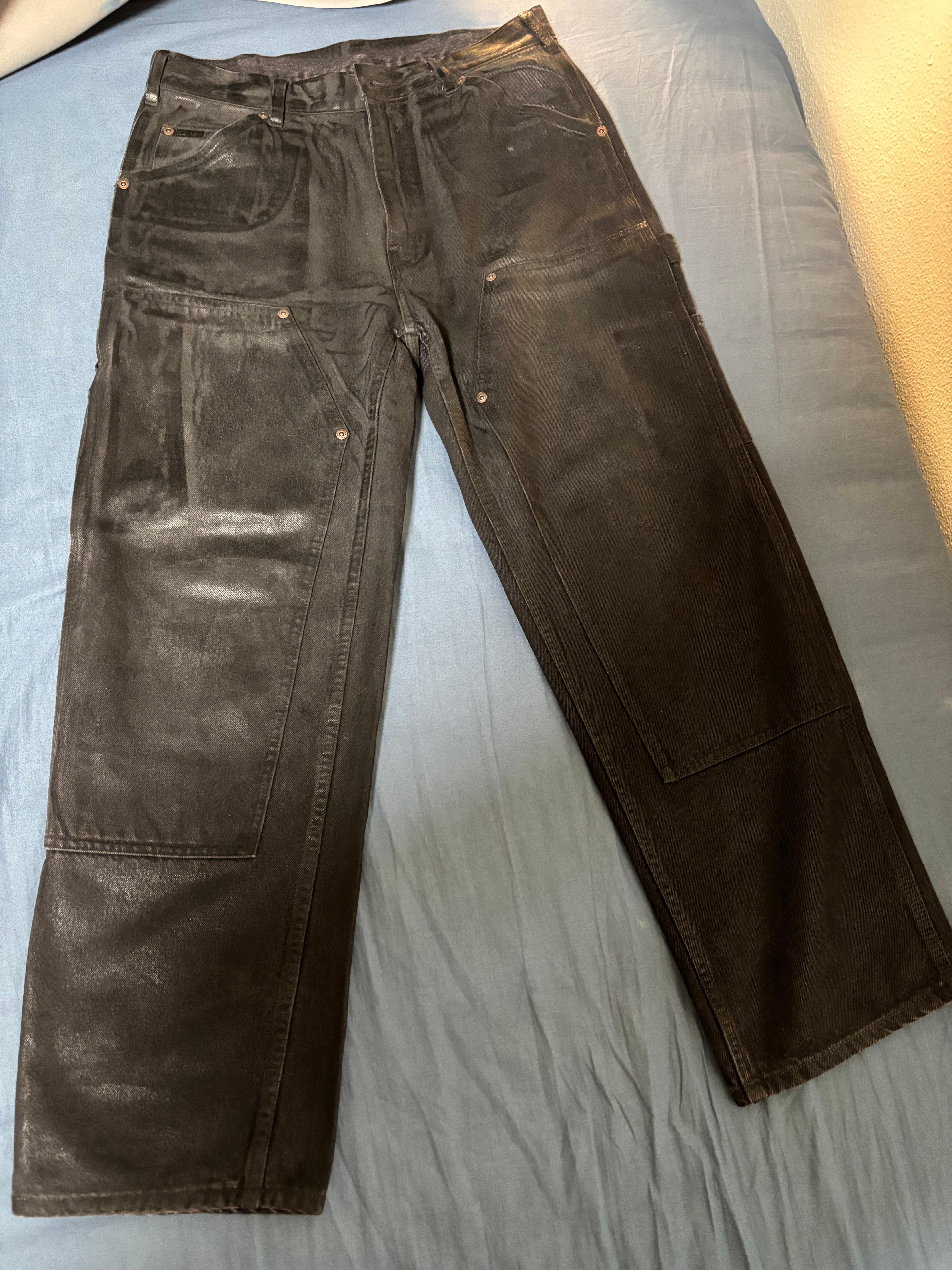 Supreme x MM6 Maison Margiela Foil Double Knee Painter Pant "Black"