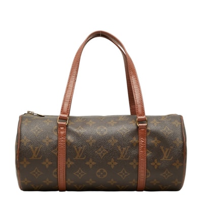 ルイ ヴィトン モノグラム パピヨン30 ショルダーバッグ M51365 ブラウン PVC レザー レディース LOUIS VUITTON 中古