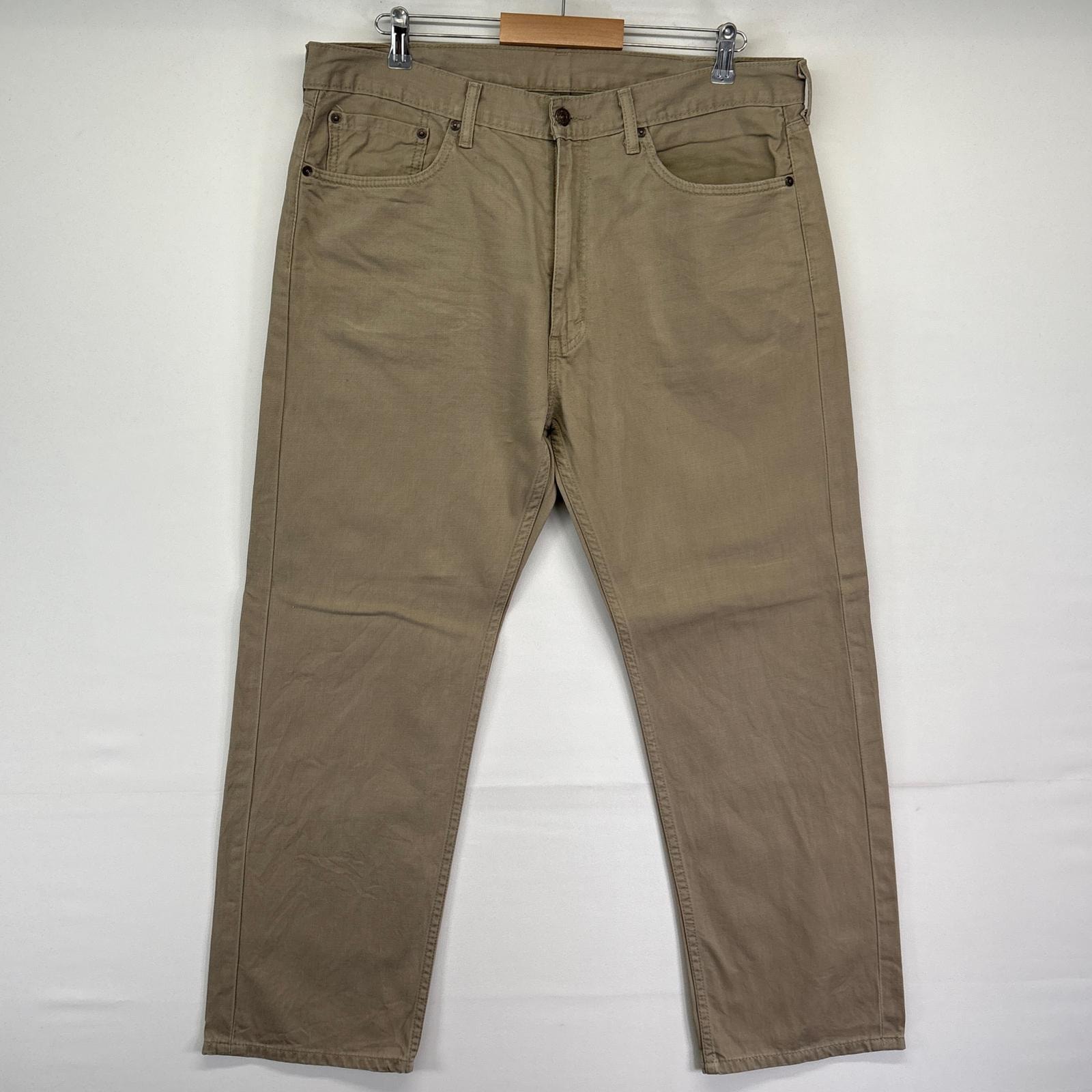 古着 リーバイス Levi's デニムパンツ 505 ストレート チノパン ジップ ジーンズ ジーパン 長ズボン 大きいサイズ w38 L29 ベージュ系 メンズ