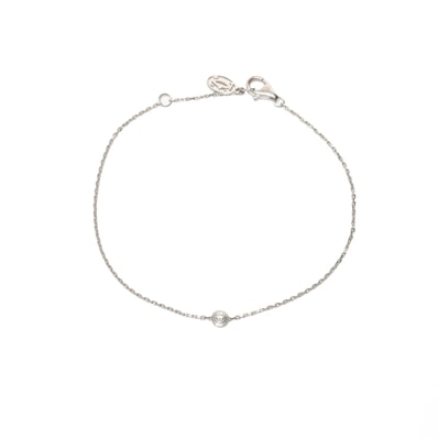 カルティエ CARTIER ダムール ブレスレット PGI Au750 ホワイトゴールド ブレスレット【中古】