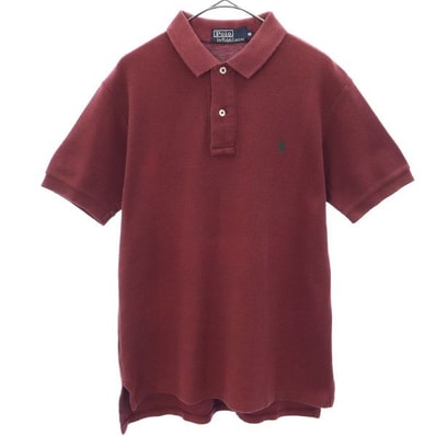 Polo by Ralph Lauren ポロバイラルフローレン 半袖 ポロシャツ M レッド 鹿の子