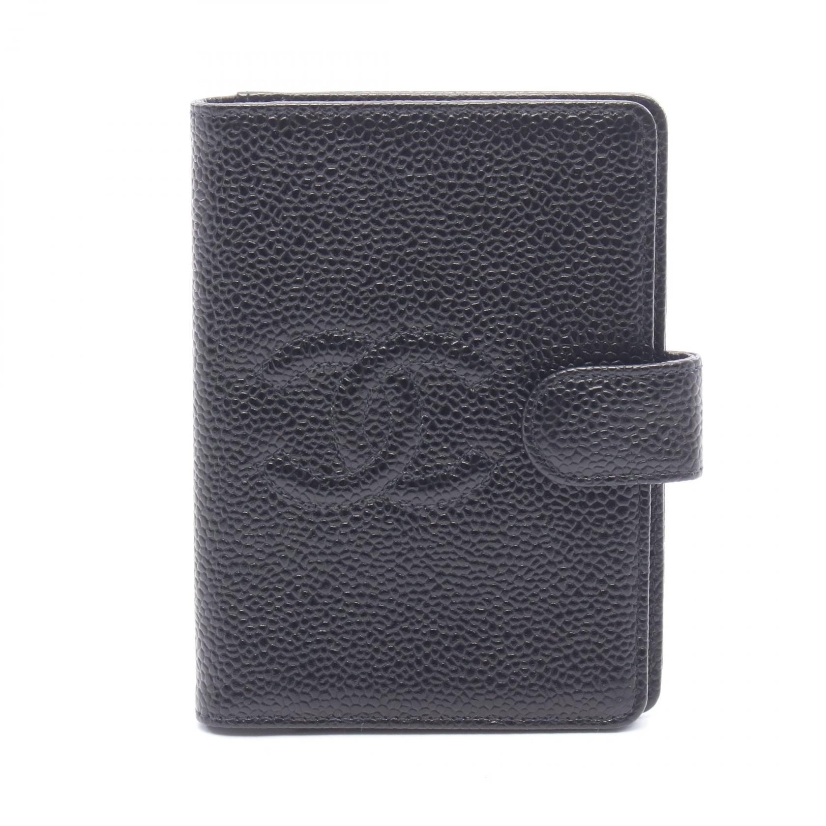 シャネル CHANEL アジェンダミニ ココマーク 手帳カバー アクセサリー キャビアスキン(グレインドカーフ) レディース ブラック系 【中古】