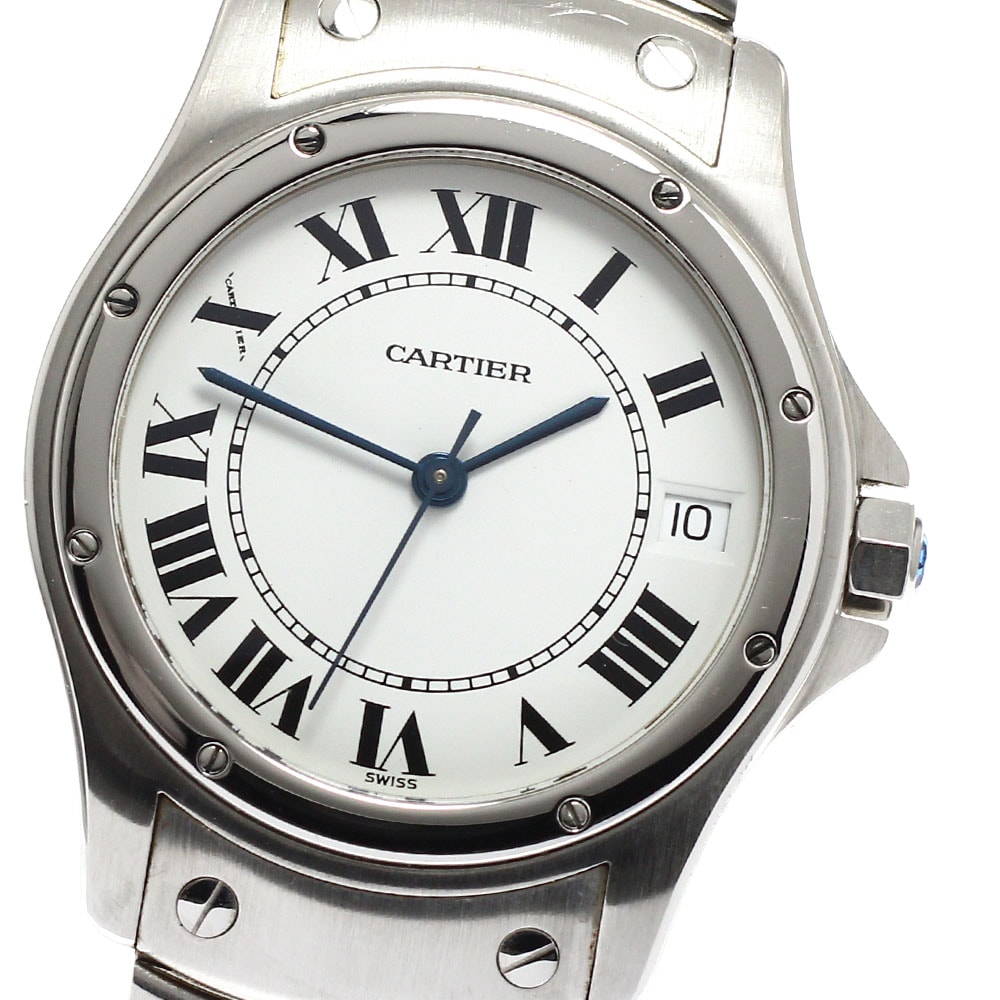 カルティエ サントスクーガー LM W20026K1 メンズ 【中古】