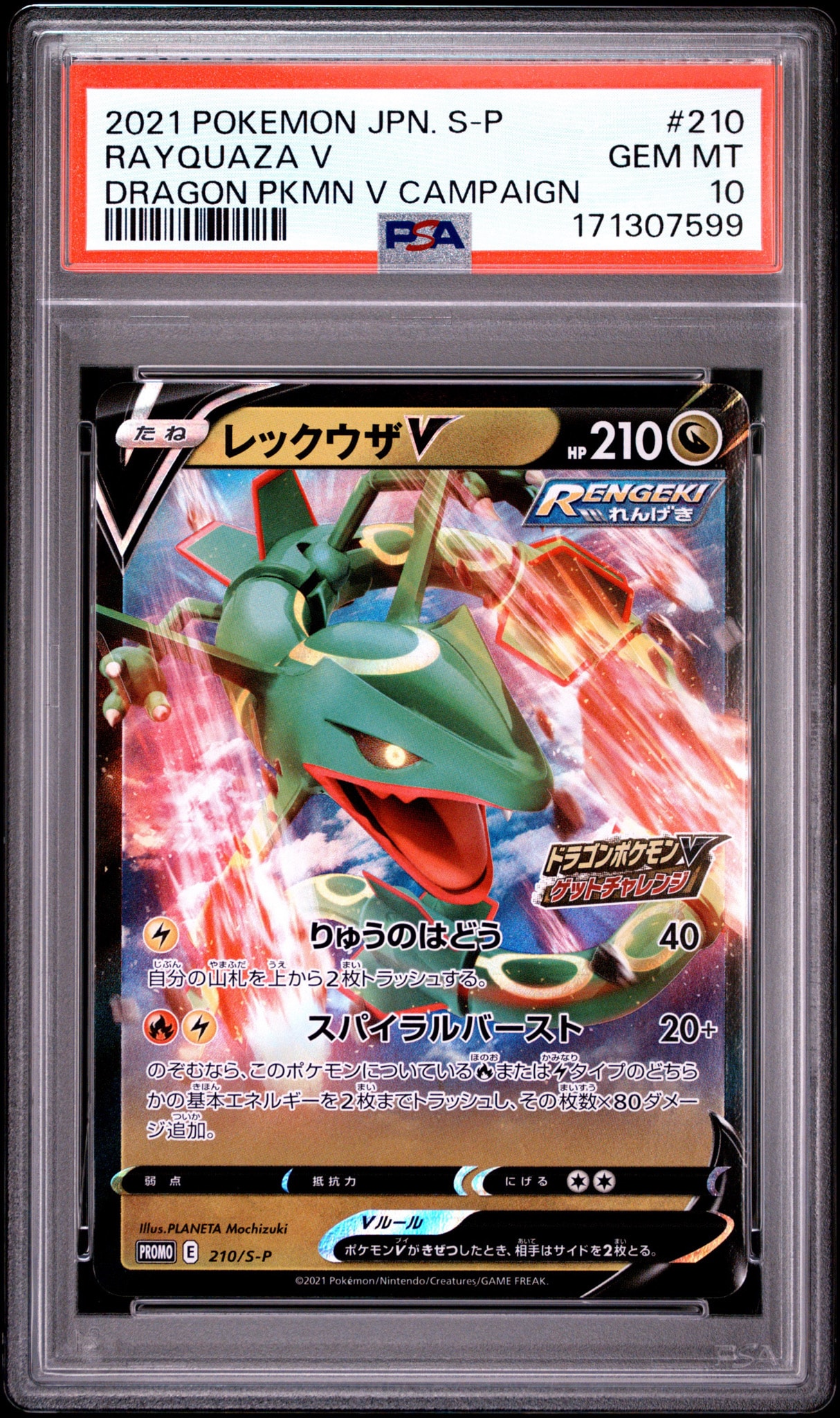 PSA10】レックウザV: プロモ P [S-P 210](プロモーションカード「S-P