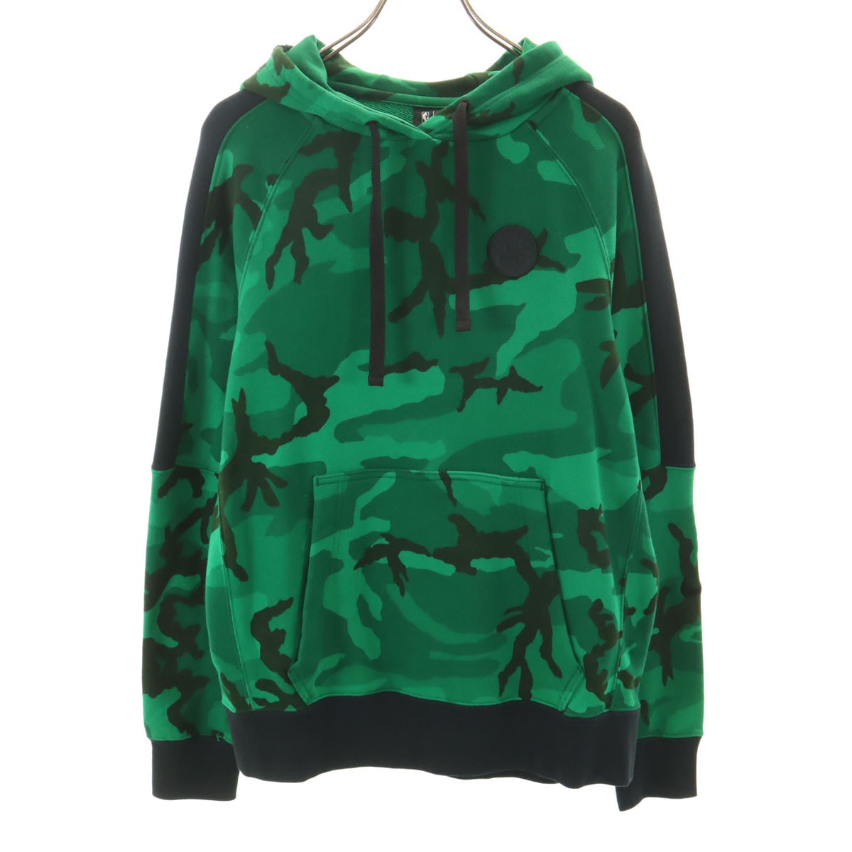 美品 NIKE ナイキ 19AW カモフラ柄 長袖 スウェットパーカー M グリーン NBA ボストンセルティックス 迷彩