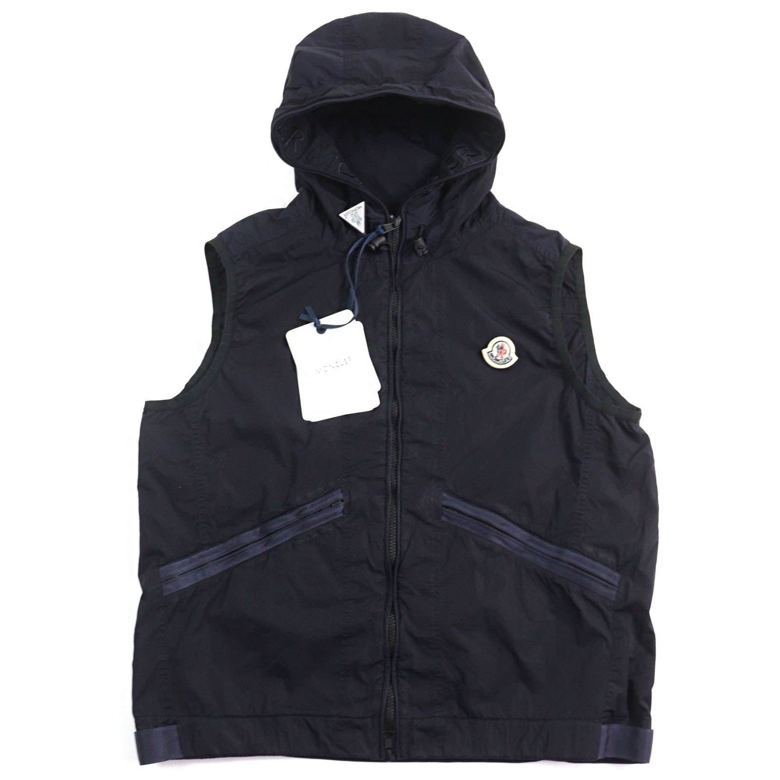未使用品 モンクレール ベスト TOUQUES GIUBBOTTO ネイビ-
