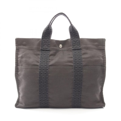 エルメス HERMES エールラインMM トートバッグ バッグ ナイロンキャンバス メンズ レディース グレー系 【中古】