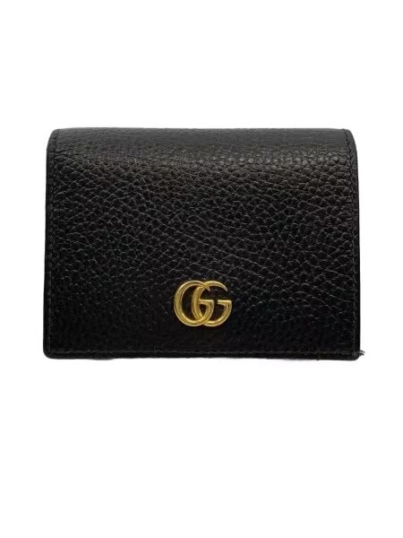 GUCCI GG Marmont Leather Card Case Wallet "Black"