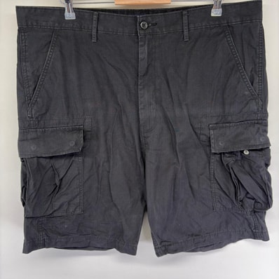 古着 リーバイス Levi's パンツ チノ カーゴ ハーフ ショート リップストップ ジッパーフライ w40 ブラック系 メンズ