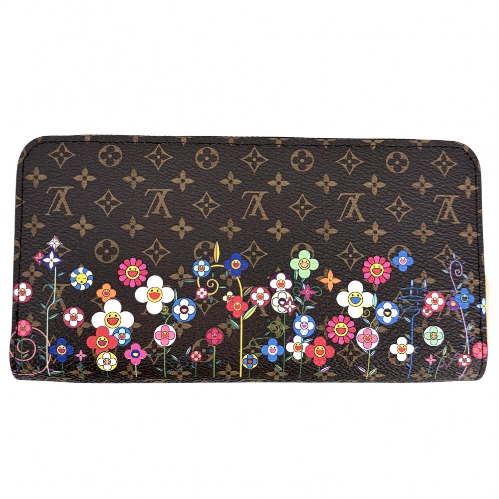 LOUIS VUITTON ルイヴィトン 長財布 モノグラム LVxTMジッピーウォレット ロングウォレット 村上隆 ラウンドファスナー 日本限定 M14162    ブラウン 茶 マルチカラー ゴールド金具 レディース 美品【中古品】