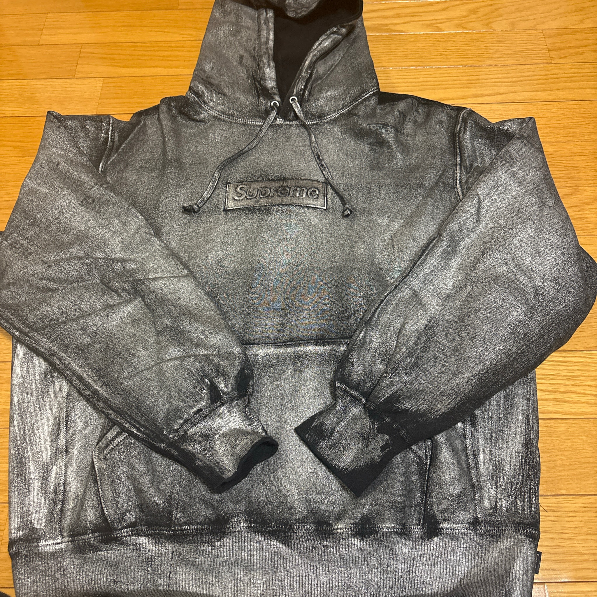 Supreme x MM6 Maison Margiela Foil Box Logo Hooded Sweatshirt "Black"