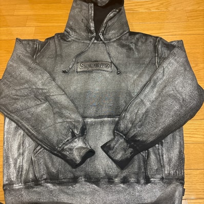 Supreme x MM6 Maison Margiela Foil Box Logo Hooded Sweatshirt "Black"