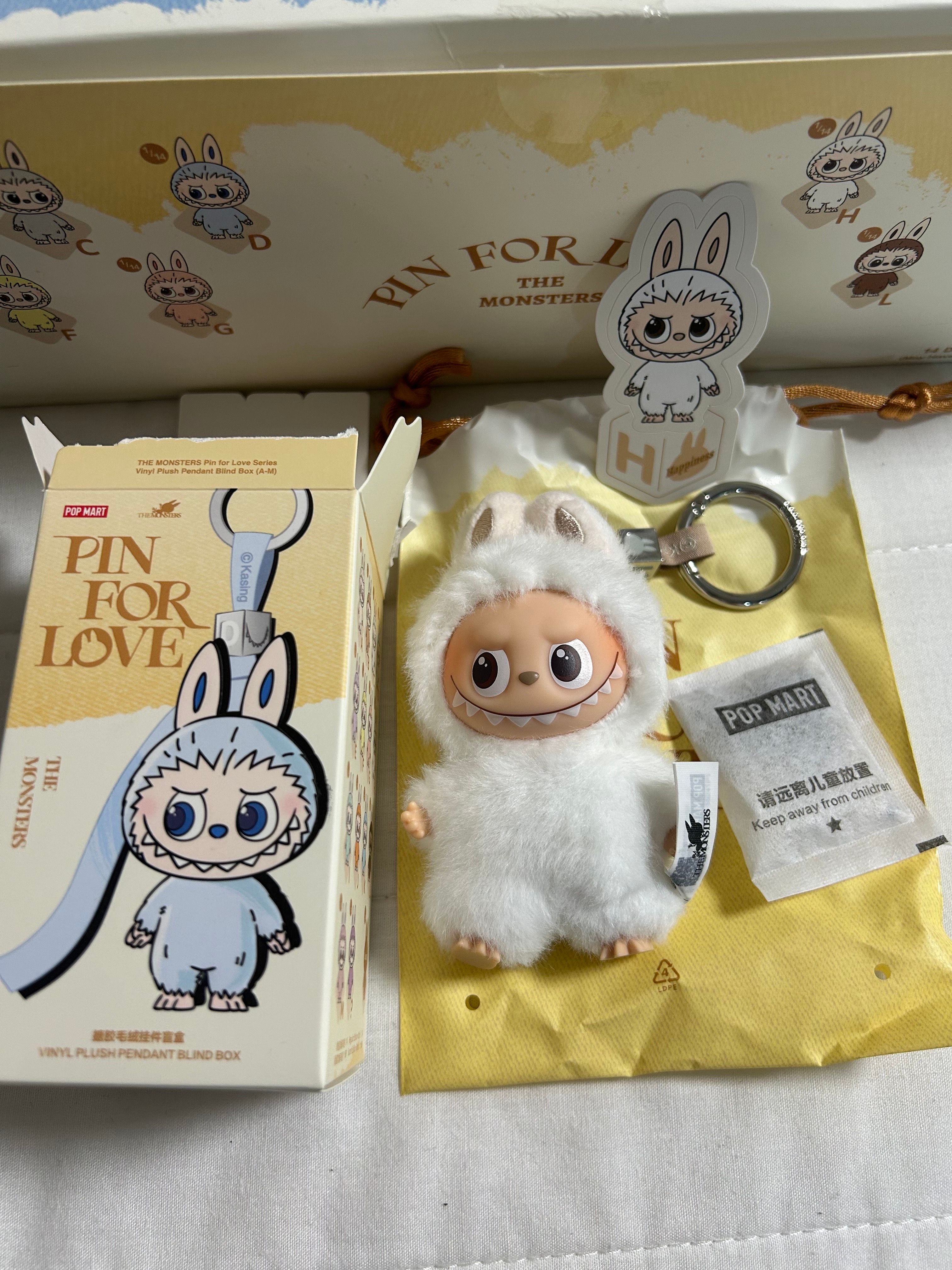 POP MART THE MONSTERS (LABUBU) Pin for Love Series-Vinyl Plush Pendant (A-M) H