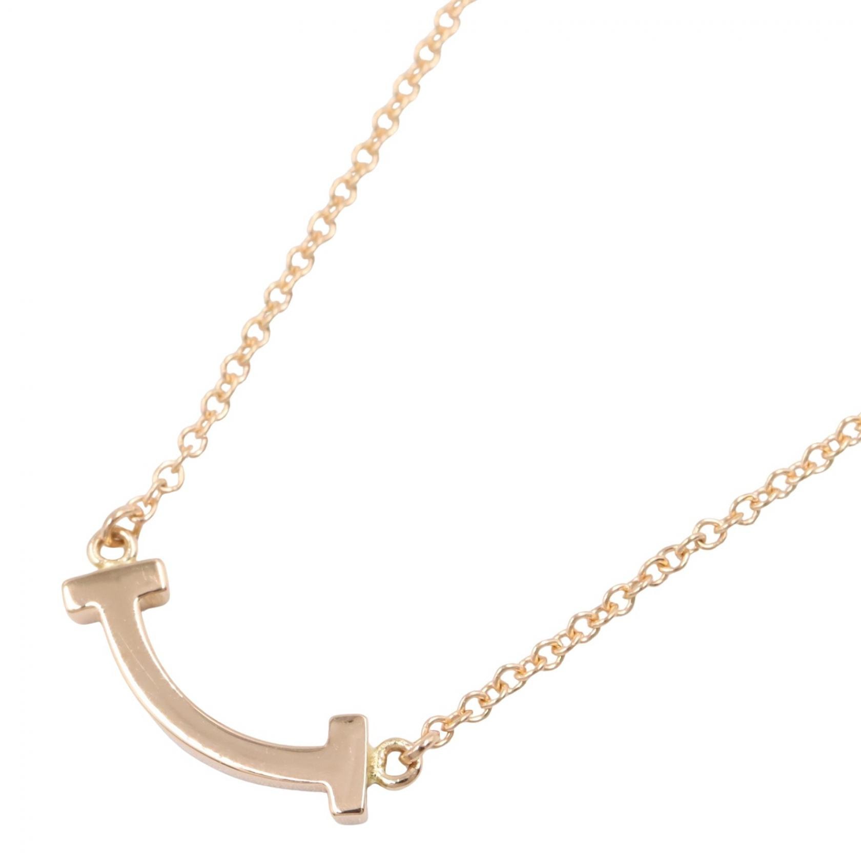 ティファニー TIFFANY&CO Tスマイルミニ ネックレス ネックレス ジュエリー K18PG(ピンクゴールド) レディース ゴールド系 62617721 【中古】