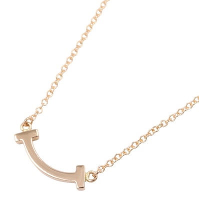 ティファニー TIFFANY&CO Tスマイルミニ ネックレス ネックレス ジュエリー K18PG(ピンクゴールド) レディース ゴールド系 62617721 【中古】