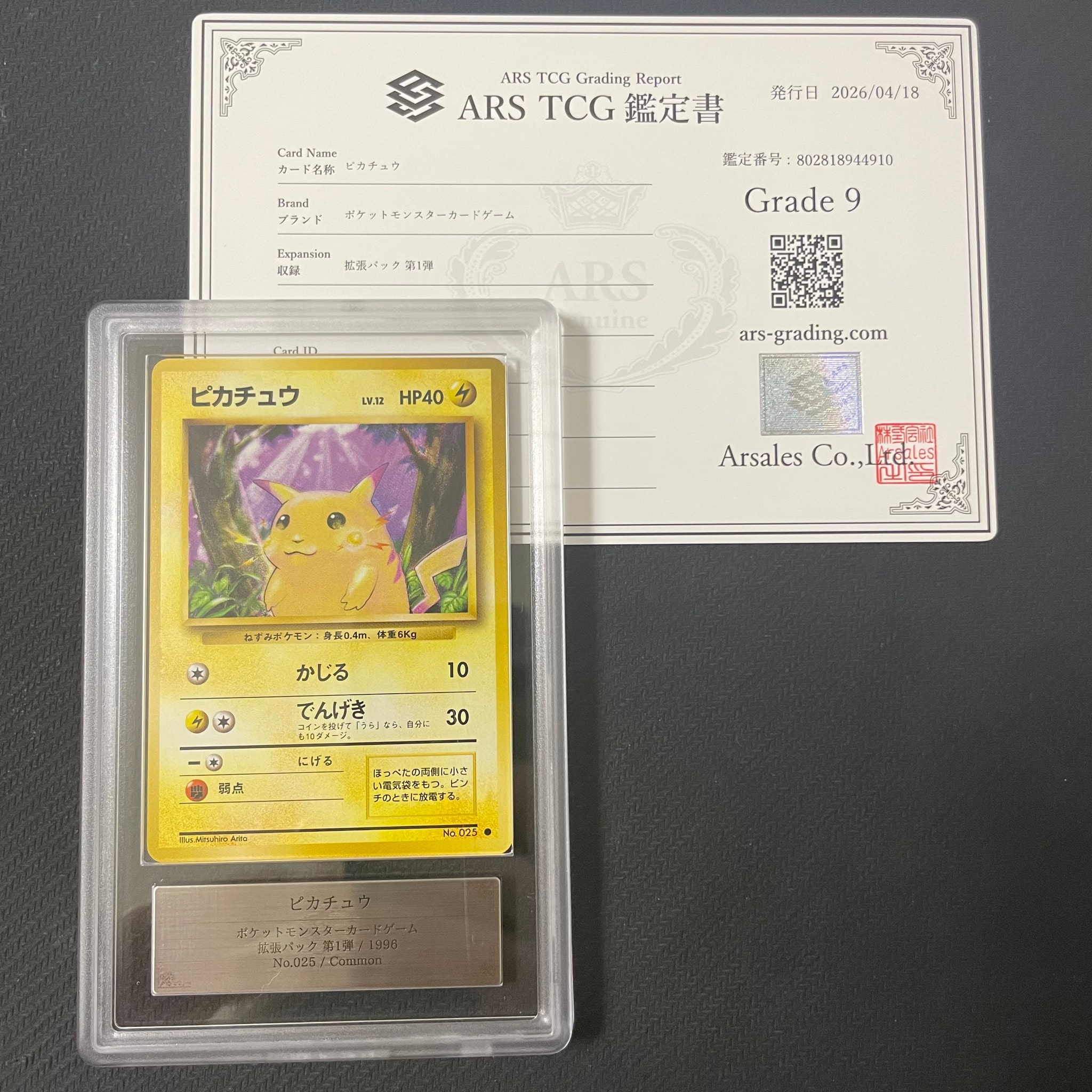 PSA10】ピカチュウ ○ : 旧裏 [PMCG1-2](拡張パック