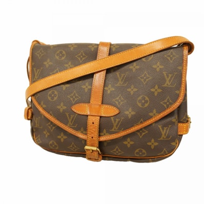 【6dc2822】ルイヴィトン ショルダーバッグ モノグラム ソミュール30 M42256 ブラウン【中古】レディース