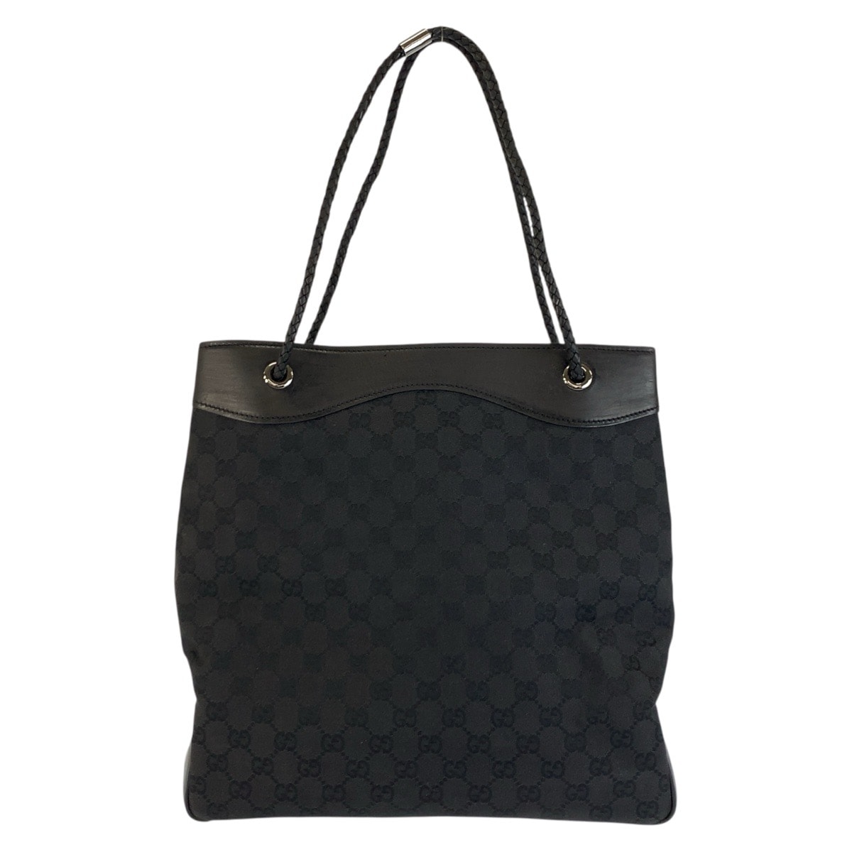 B (目立った傷や汚れなし)】GUCCI グッチ ブラック 黒 GGキャンバス