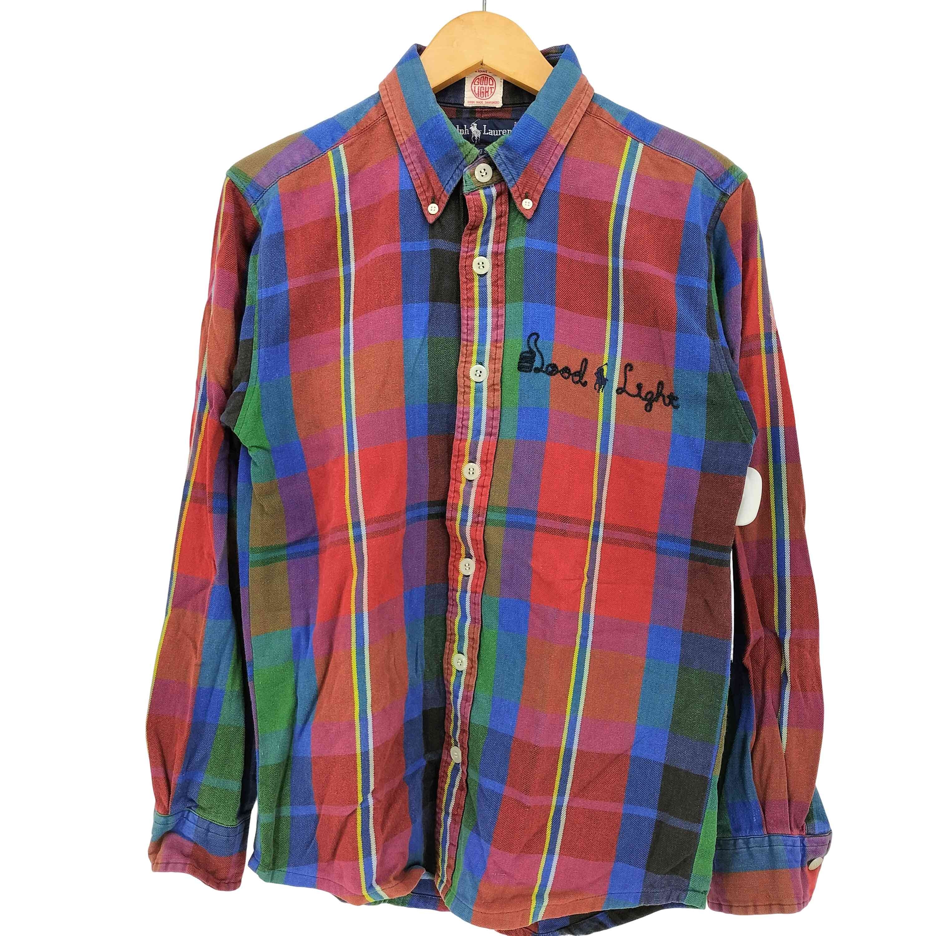 GOOD LIGHT the big shirt ボタンダウンチェックネルシャツ【1139819598992】