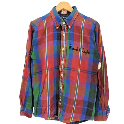 GOOD LIGHT the big shirt ボタンダウンチェックネルシャツ【1139819598992】