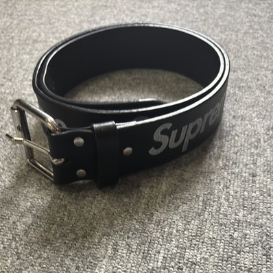 Supreme Repeat Leather Belt "Black" (22SS)