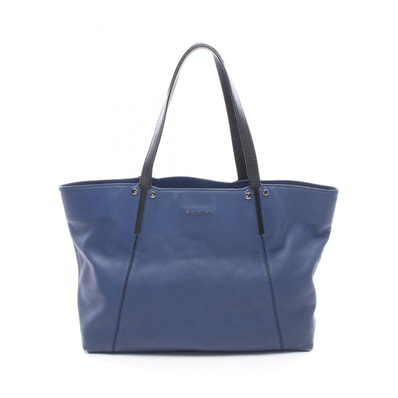 ブルガリ BVLGARI オクト トートバッグ バッグ レザー メンズ ネイビー系 / ブラック系 【中古】