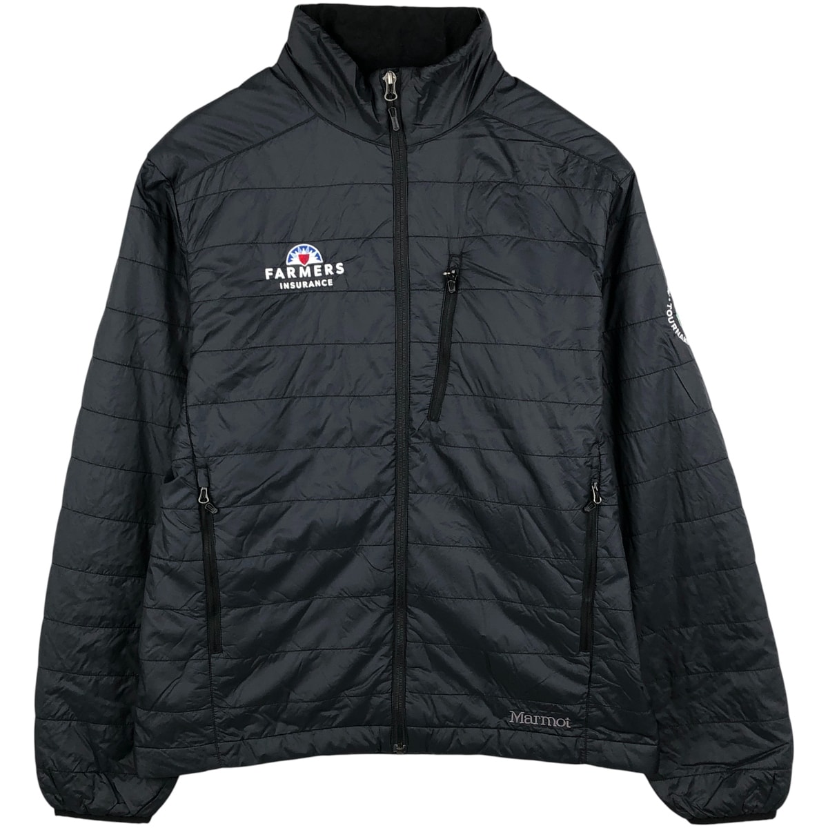 古着 マーモット Marmot Farmers Insurance ファーマーズ インシュランス アドバタイジング 中綿ジャケット パファージャケット メンズL相当/eaa606647