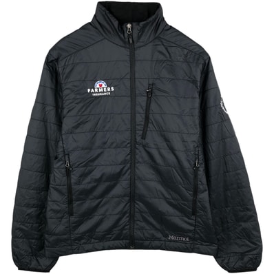古着 マーモット Marmot Farmers Insurance ファーマーズ インシュランス アドバタイジング 中綿ジャケット パファージャケット メンズL相当/eaa606647