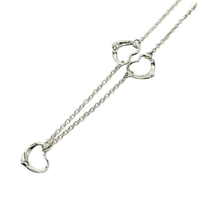 美品 TIFFANY&Co. ティファニー エルサ ペレッティ オープンハート 3P シルバー シルバー925 ネックレス ペンダント アクセサリー ジュエリー Y1-00005 【中古】