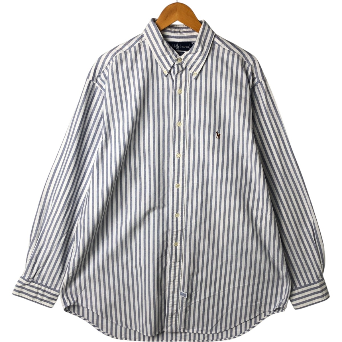 古着 ラルフローレン Ralph Lauren YARMOUTH 長袖 ボタンダウンストライプシャツ メンズXL相当/eaa549313
