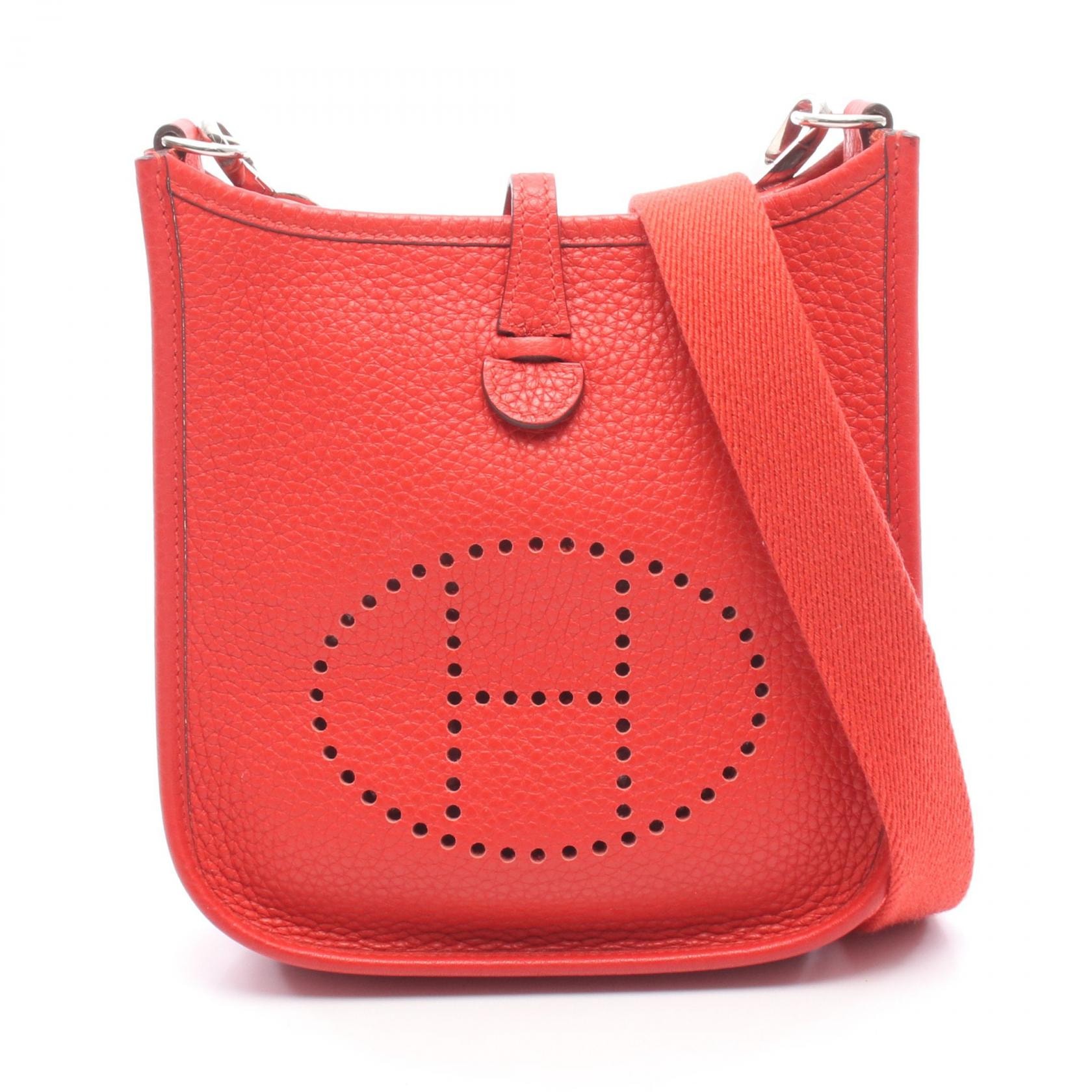 エルメス HERMES エヴリンTPM ショルダーバッグ バッグ レザー トリヨンクレマンス トリヨンクレマンス ルージュクー D刻印(2019年製造) レディース レッド系 069426CK 【中古】