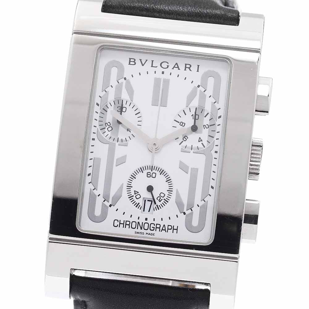 ブルガリ レッタンゴロ デイト クロノグラフ RTC49S メンズ 【中古】