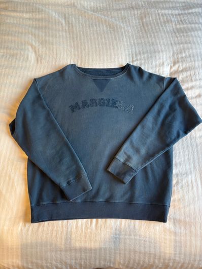 Maison Margiela Logo Organic Cotton Sweat Shirt "Blue"